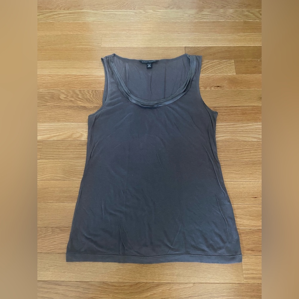 BANANA REPUBLIC Top Tank Grey Gray Tencel Womens XS Excellent Condition